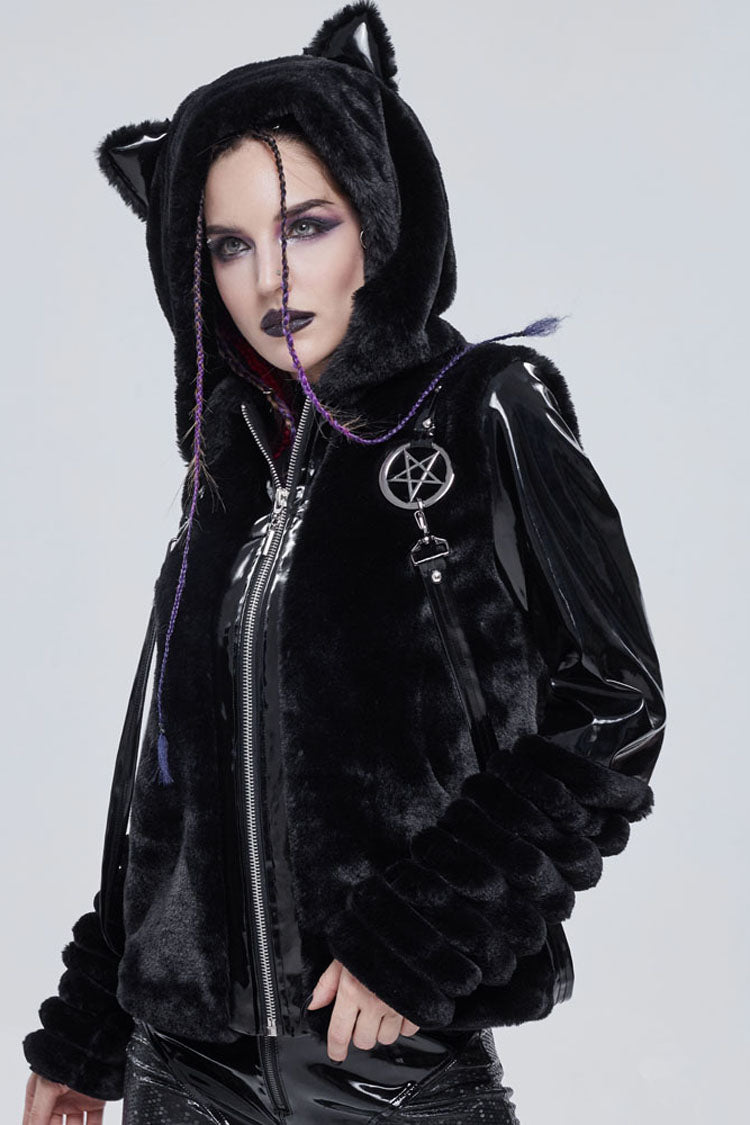 Womens Coat with Star Belt and Cat Ears