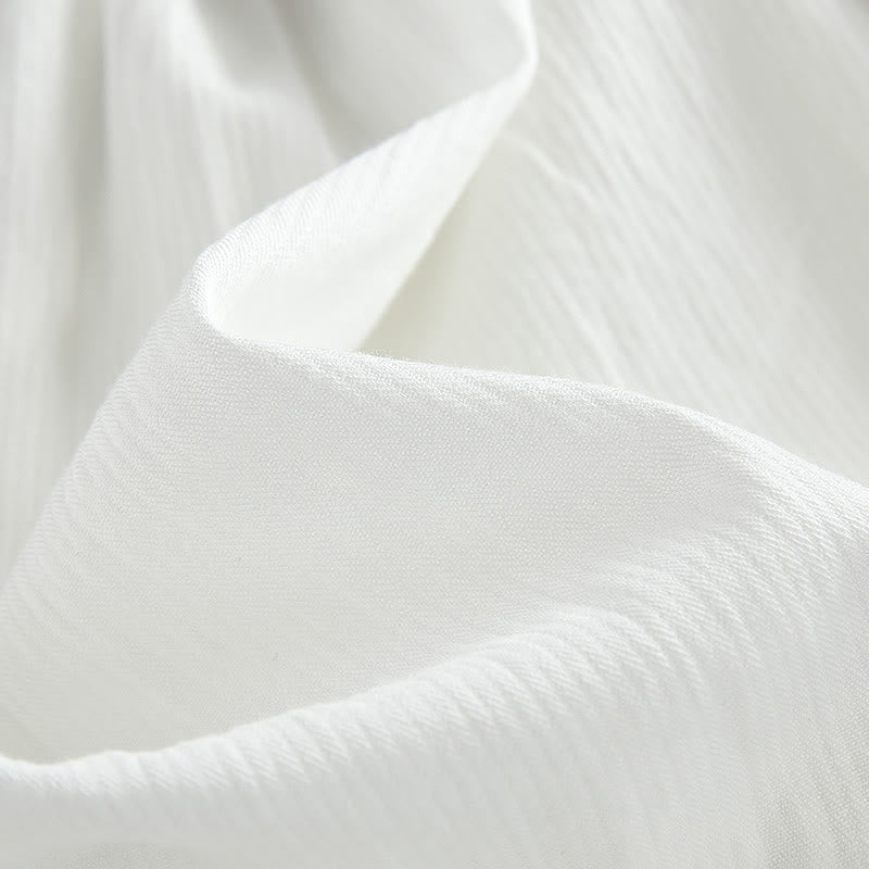 Boho Split Crochet Tassel Out Shirt Dress Hollow Belted