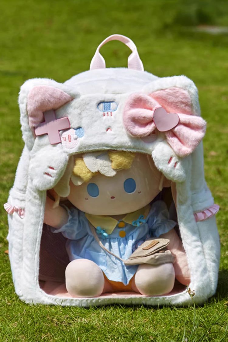 Plush Cat-Ear Bow Decor Sweet Lolita Bag in Five Shades