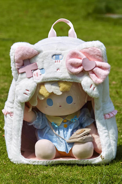 Plush Cat-Ear Bow Decor Sweet Lolita Bag in Five Shades