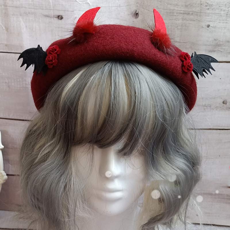 Chic Bat Wings Lolita Beret