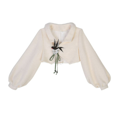 Robe Cheongsam Vintage Imprimé Bambou