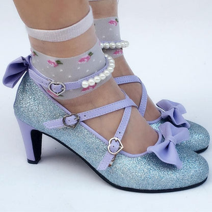 Shoes Bow Blue Made Blingbling SP168016 Custom Mermaid