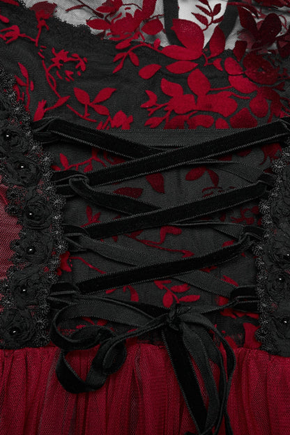 Hanayome Lace Lace-Up Gothic Elegant Wedding Dress