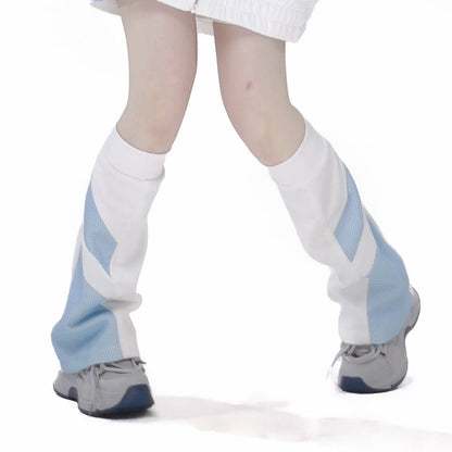 Tenshi Kaiwai White and Blue Leg Sleeves