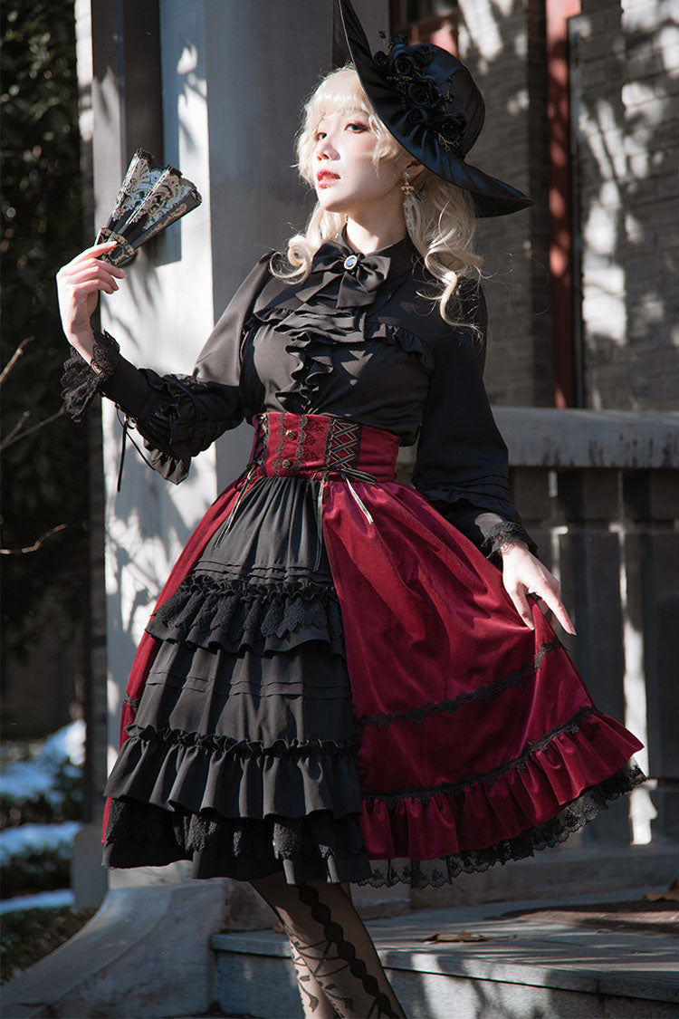 Stitching Cardigan Multi-Layer Lolita Skirt Dress