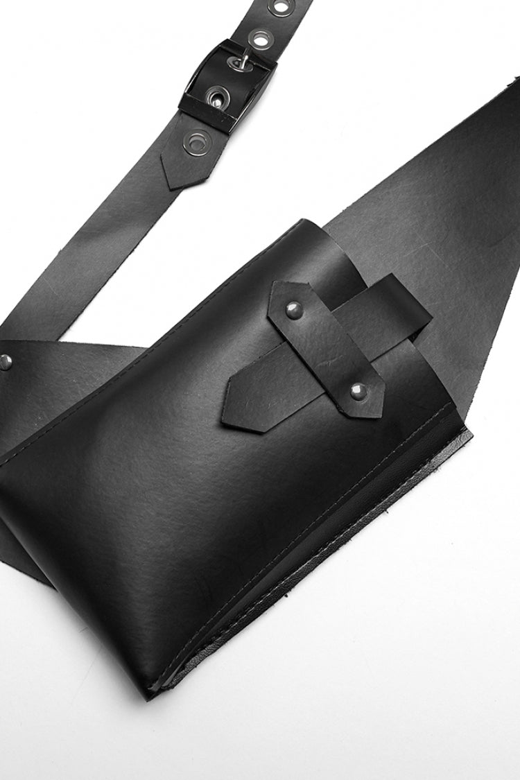 Steampunk Men's Vest Bag with Faux Leather Straps