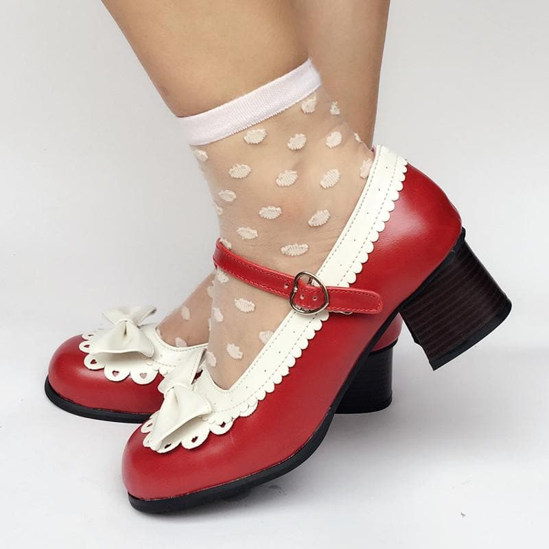 Wine Hit SP168070 Shoes White Lolita Made Custom
