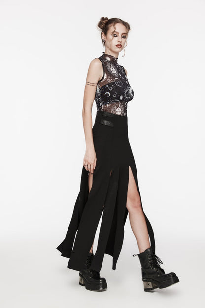 Mesh Eyelet Gothic Top for Women