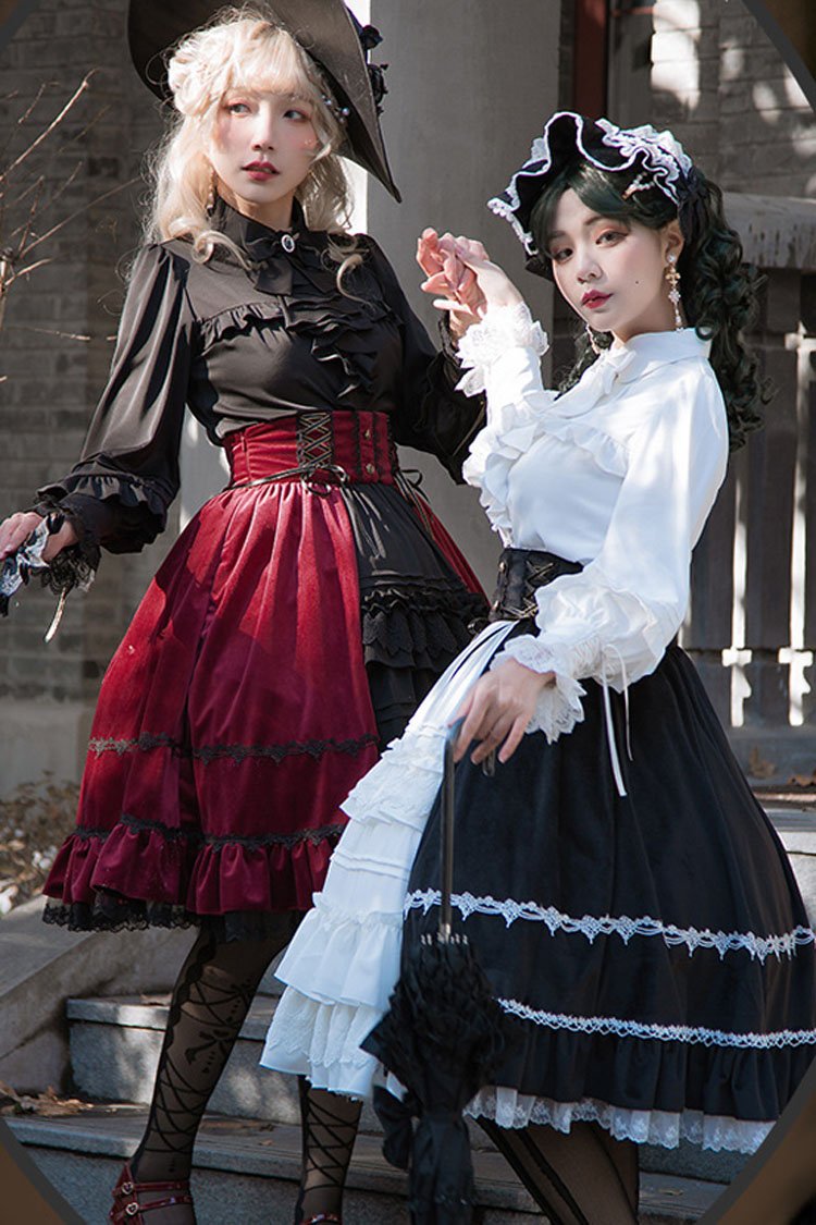Stitching Cardigan Multi-Layer Lolita Skirt Dress