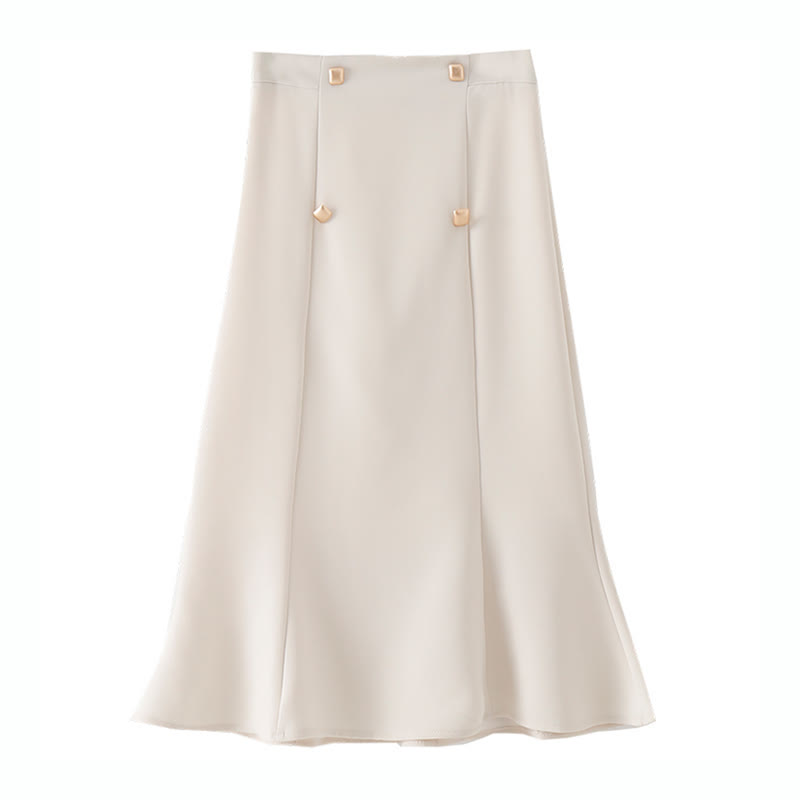 Elegant Flouncing Hem Skirt