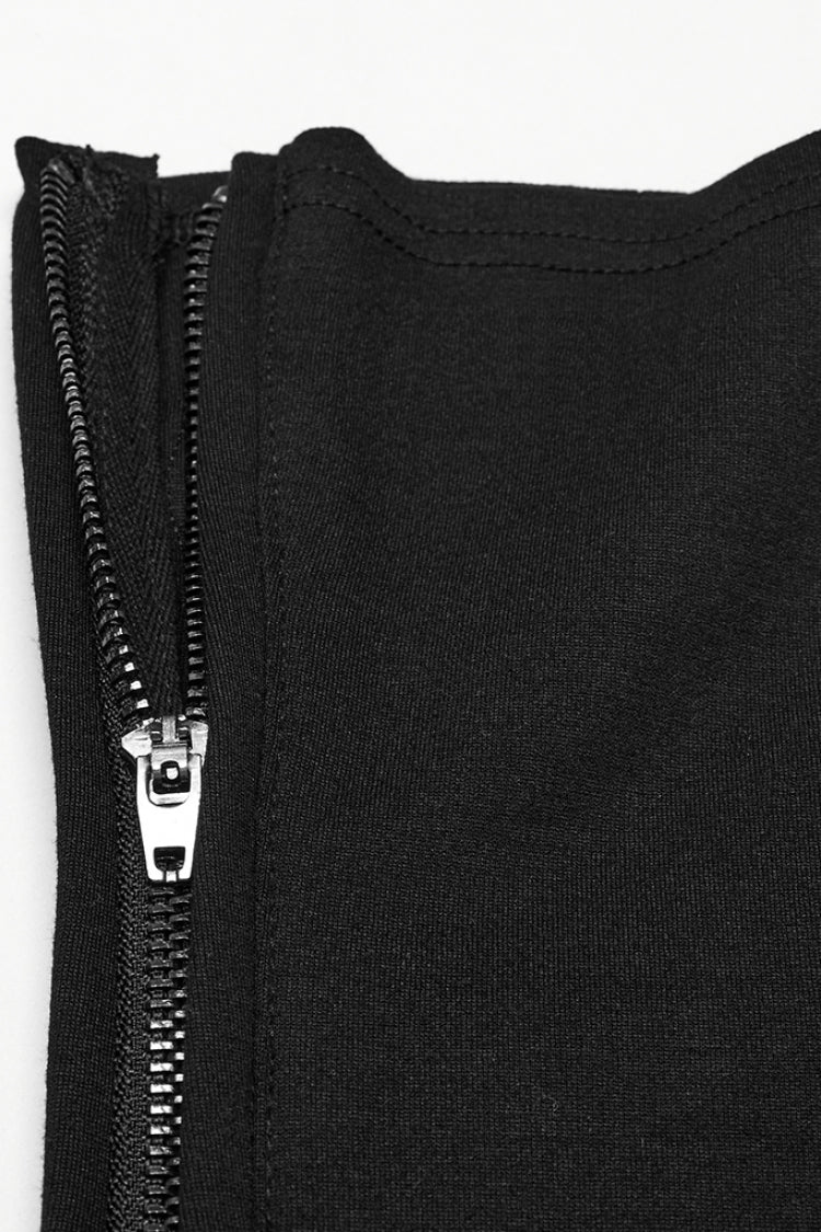 Punk Half-Finger Gloves with Rubber Patches