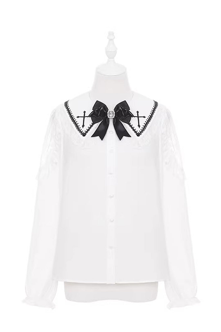 Showa Cake Witch Lolita JSK with Lace-Up Back - Noir