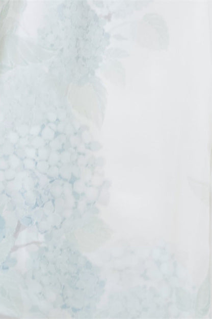 White Hydrangea Message Short Sleeves Print Ruffle Lace Sweet Chinese Style Elegant Lolita Short Dress