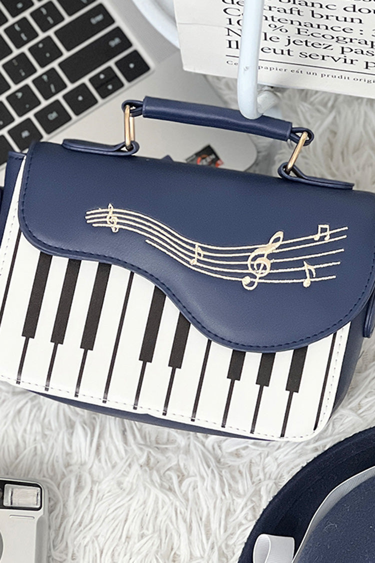 Blue Piano Note Music Shoulder Bag SP19668