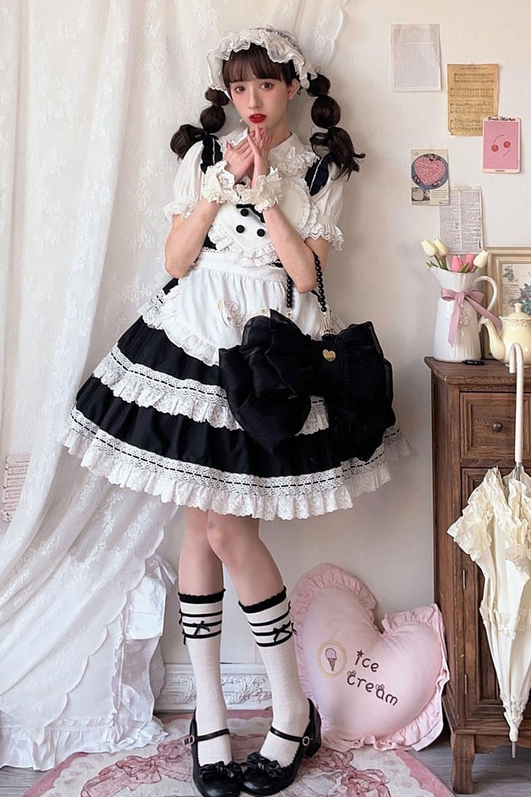 Big Black Bowknot Lolita Backpack