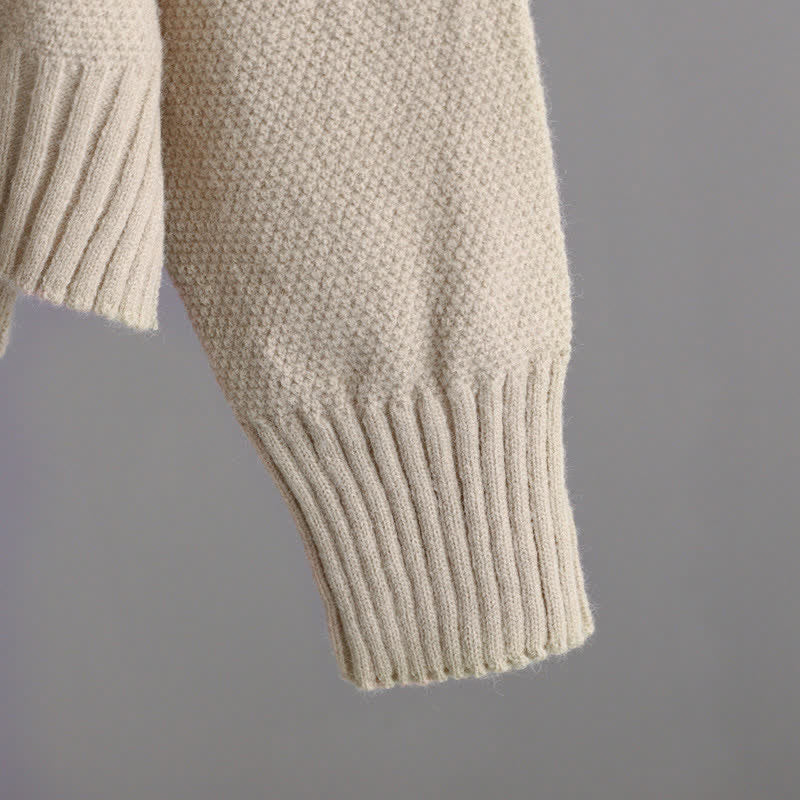 Wide Sweater Set Knit Leg Pants Pure Color