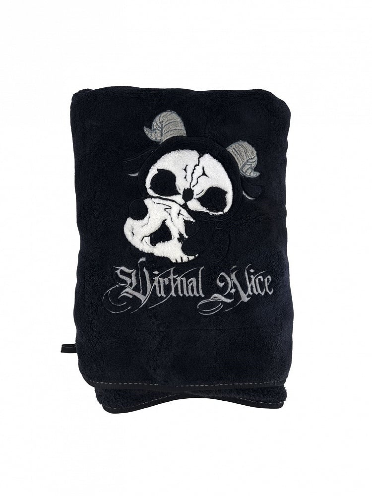 Black and White Grim Reaper Gothic Bath Towel
