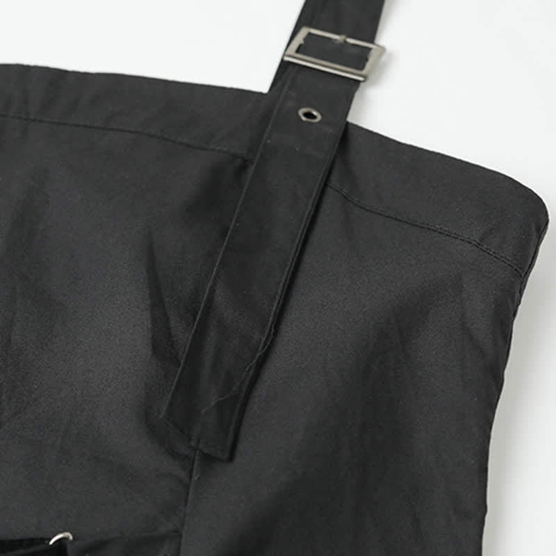 Sweater Buckle Set Irregular Slip Dress