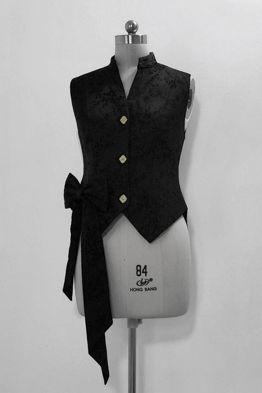 Ouji Vintage Gothic Rabbit-Hunt Print Lolita Waistcoat for Him