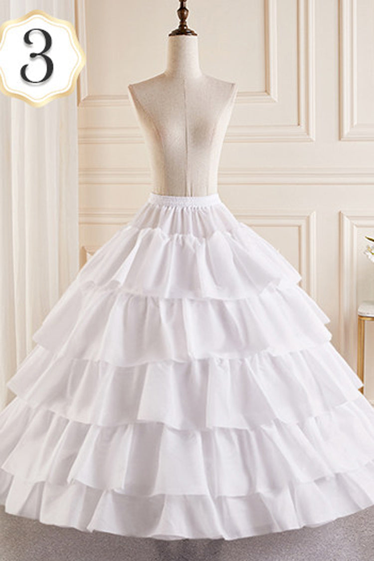 Ivory Multi-Tiered Fishbone Sweet Lolita Petticoat