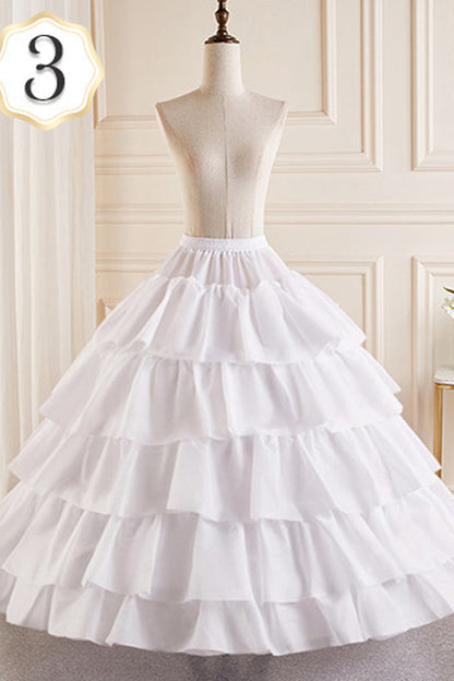 Ivory Multi-Tiered Fishbone Sweet Lolita Petticoat