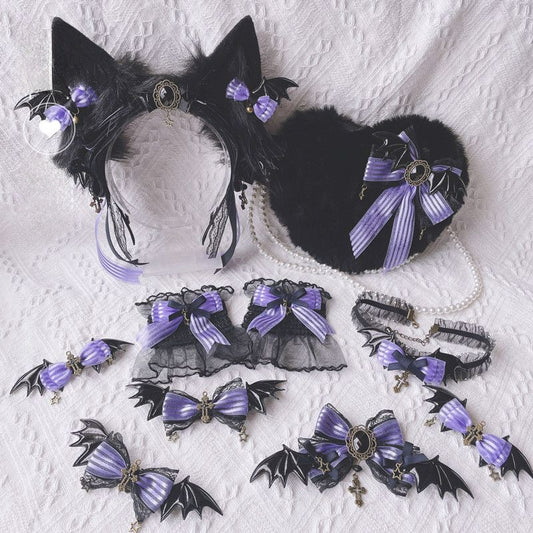 Accessoires Batty Kitty violet et noir ON1516