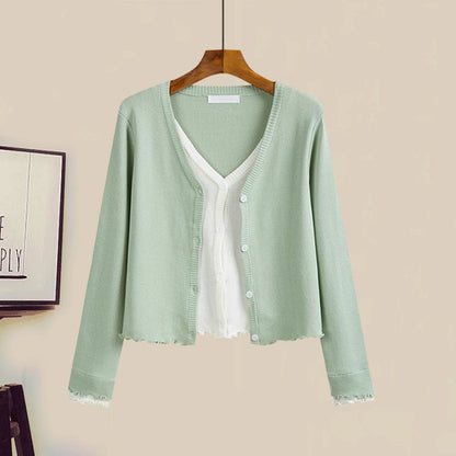 Shirt Fake Colorblock Skirt Tulle Set Tiered