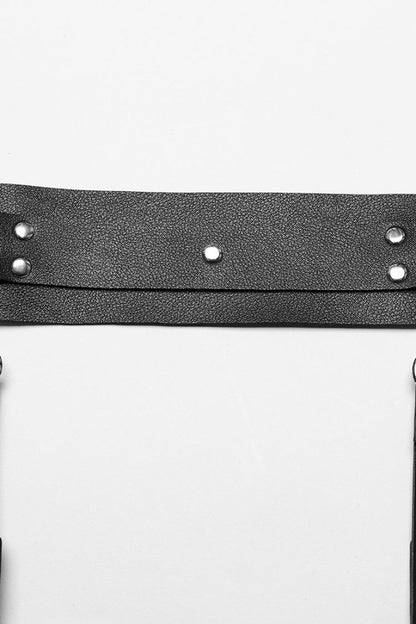 Steampunk Harness with Rivets and Integrated Buckle for Her