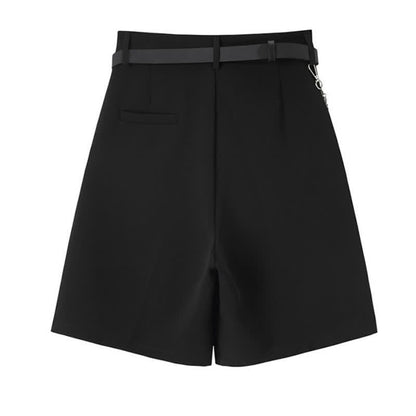 T-Shirt Dye Tie Drawstring Shorts Black