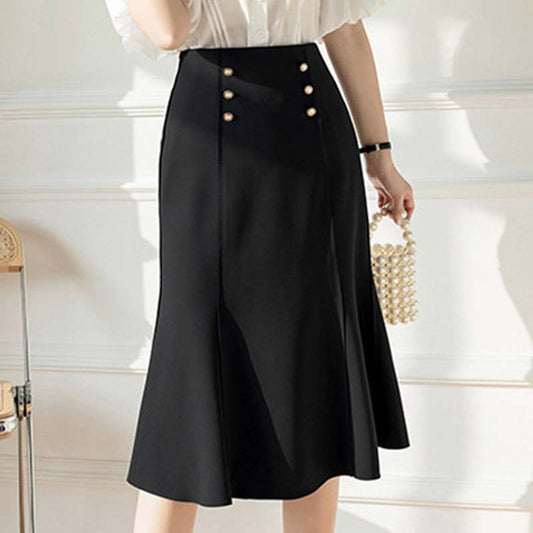 Elegant High Waist Bag Hip Fishtail Skirt