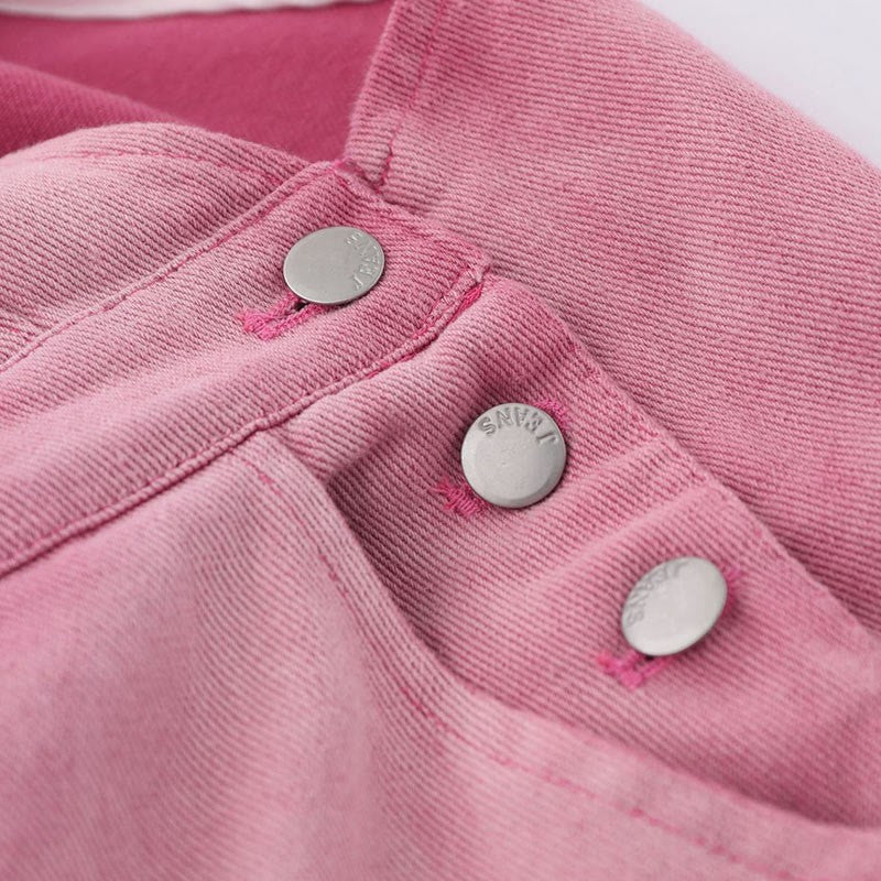 Set Letter Stripe Overalls Top Gradient Two Pieces