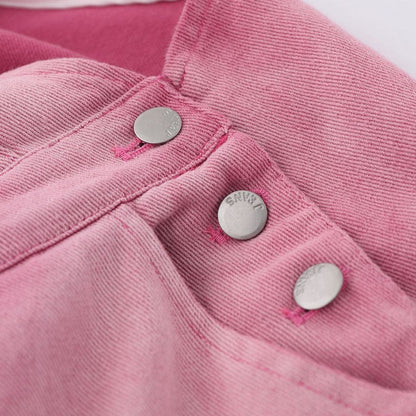 Set Letter Stripe Overalls Top Gradient Two Pieces