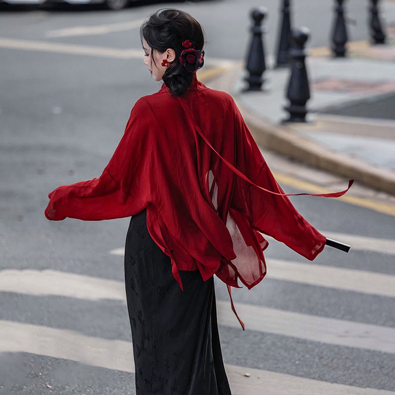 Three Flower Vintage Top Skirt Print Cami Cardigan Pieces