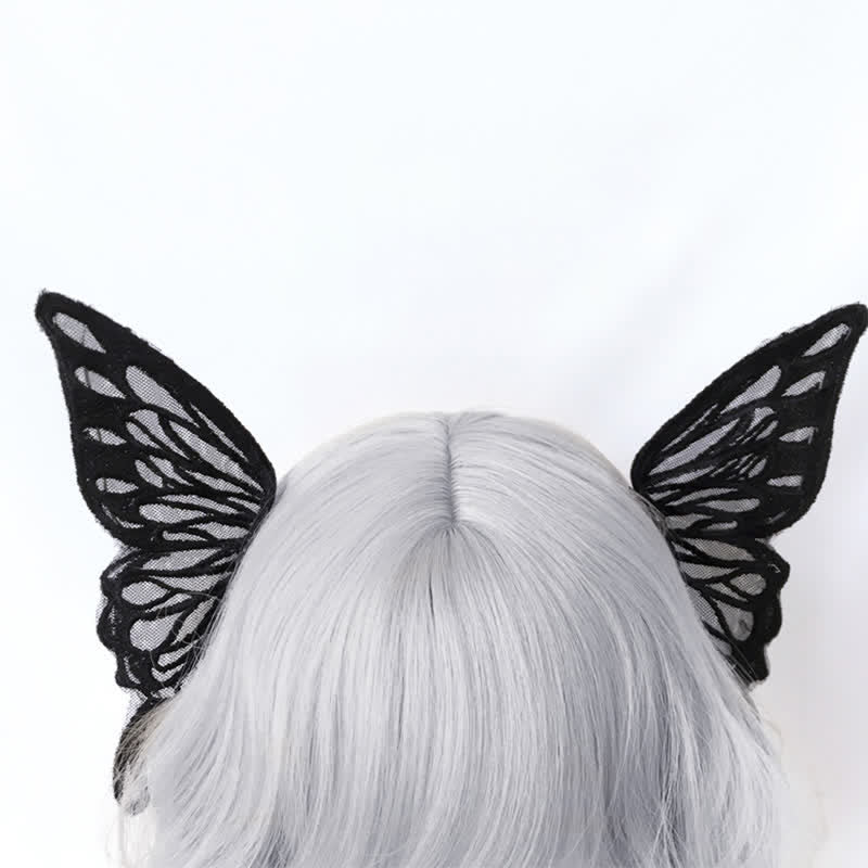 Pince à cheveux gothique en forme d'ailes de chauve-souris et de papillon de nuit, accessoire pour cheveux d'Halloween