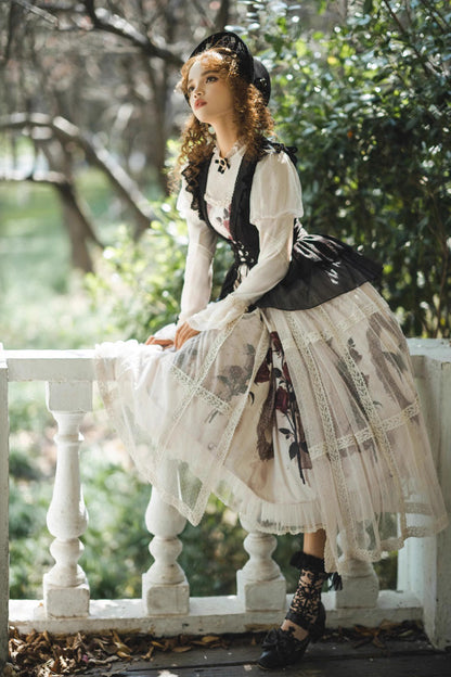 Gothic French Princess Ruffle Lolita Set with Long Sleeves