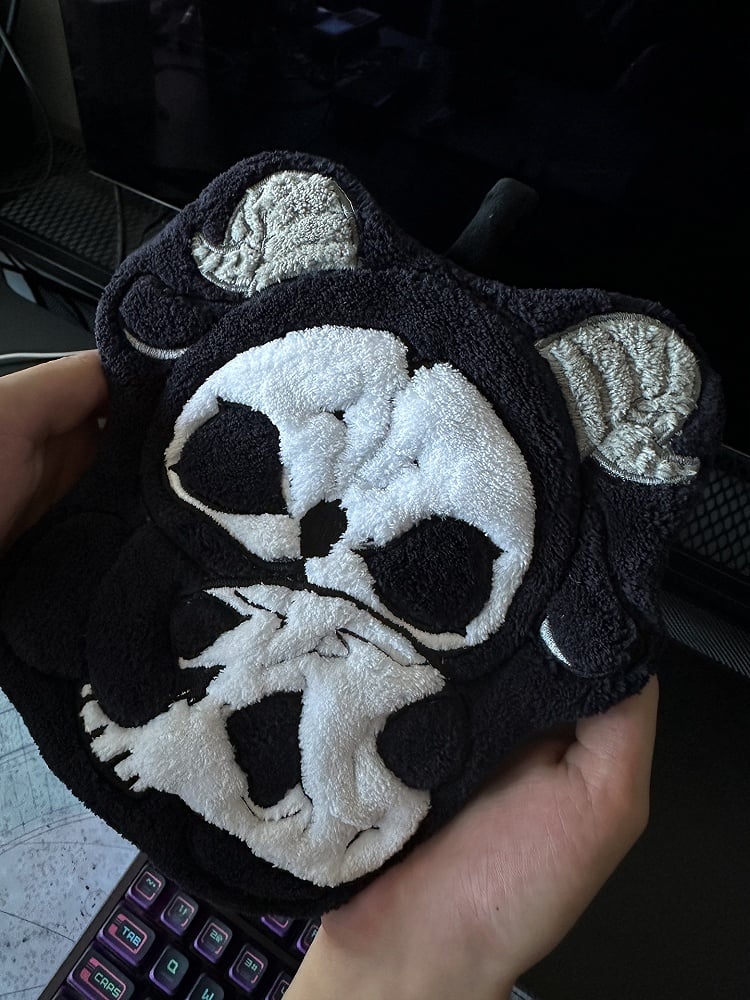 Black and White Grim Reaper Gothic Hand Towel