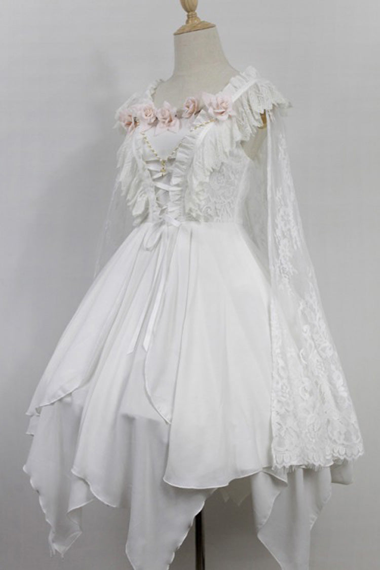 Gothic Lolita Ballet of the Dead Double-Layered Embroidery Lace-Up JSK Dress