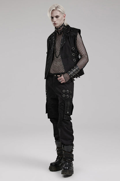 Steampunk Trousers with Metal Ring Embellishments