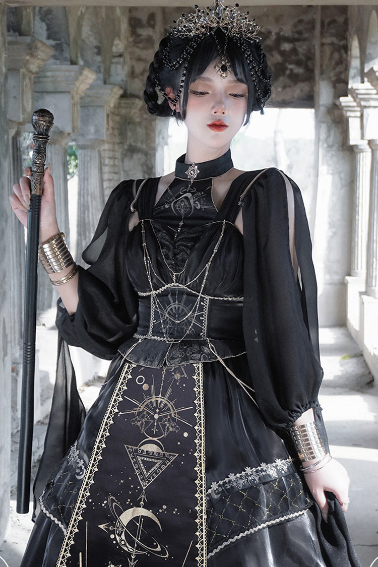 Printed Hot-Stamped Gothic Mini JSK Dress