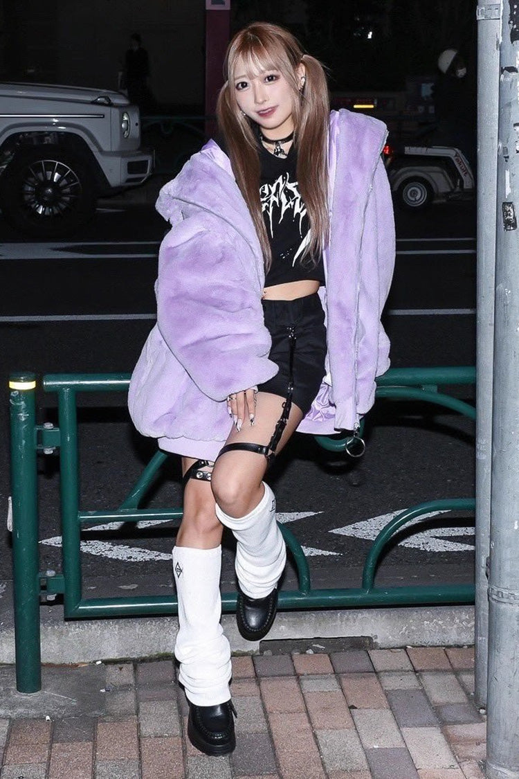 Rabbit Ears Hooded Punk Jirai Kei Coat