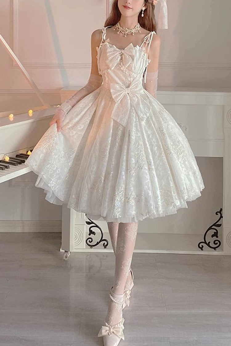 Embroidered Hanayome Bow Sweet JSK Dress