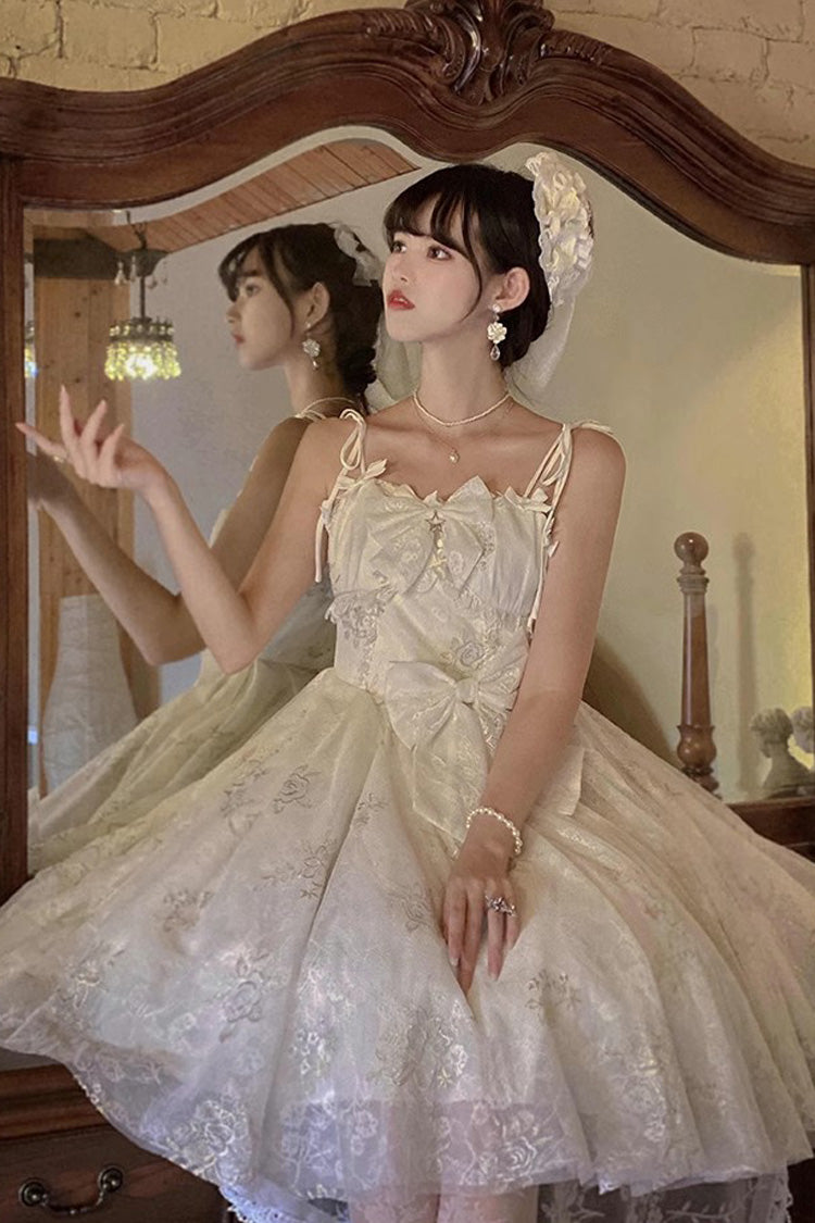 Embroidered Hanayome Bow Sweet JSK Dress