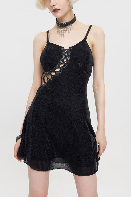 Womens Backless Dress with Chest Straps