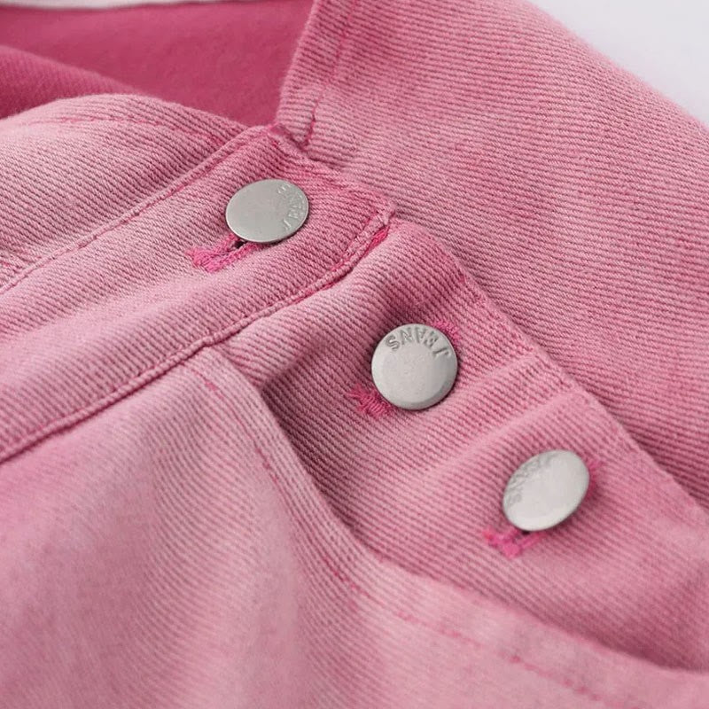 Set Overalls Letter T-shirt Two Drawstring Print Pieces Gradient Butterfly