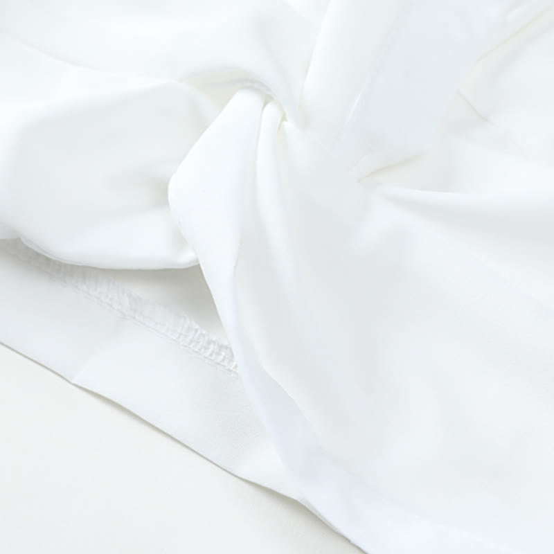 Overalls Denim Tie T-Shirt Pocket Lapel Set