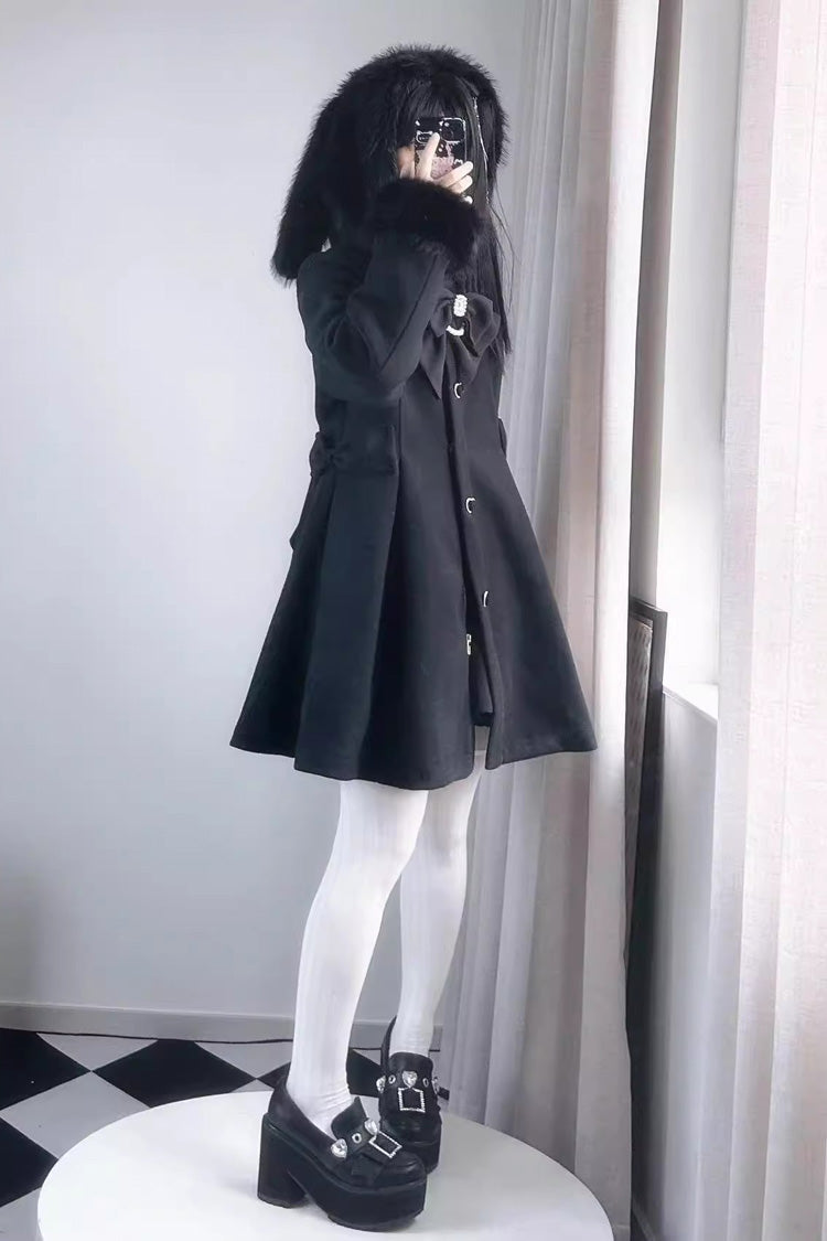 Plush Lop Rabbit Hooded Detachable Sweet Coat Two Colors