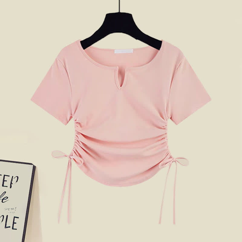 Ruffled Set Up Lace Tiered Skirt Tulle T-Shirt