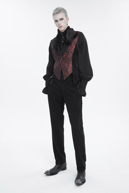 Vintage Brooch Gothic Vest for Men