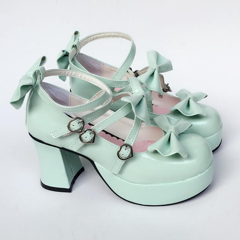 Lolita SP168066 Mint Bow Custom Baby Made Shoes